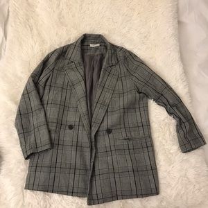 CRYSTAL PLAID BLAZER